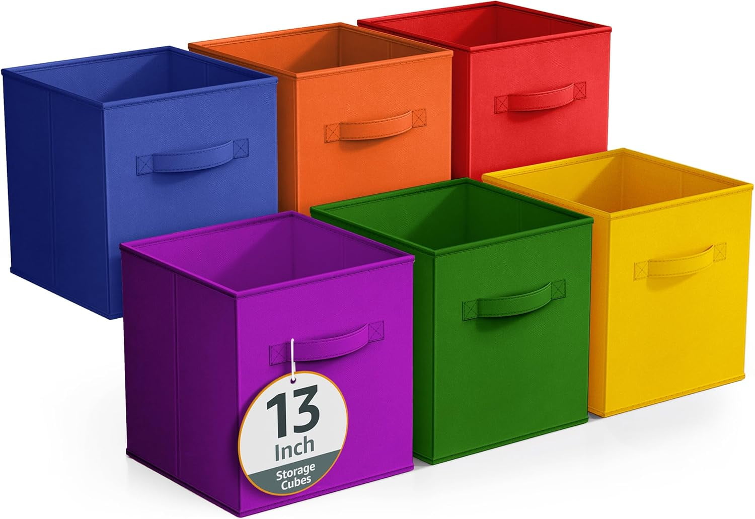 fhduf HCOCM Fabric Storage Cubes - 6 Foldable Storage Bins for ...