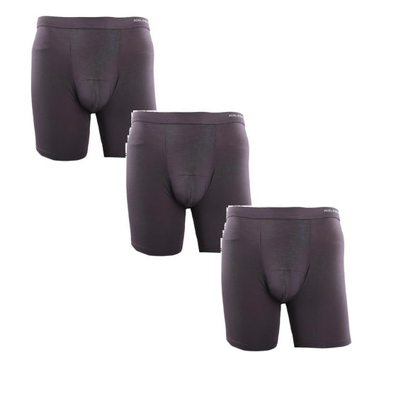 khonts,3 Pack of Men's Performance Boxer Briefs Athletic Sport Underwear Long Leg Cool Dry Underpants