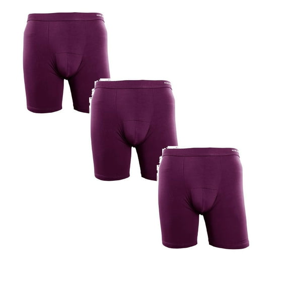 khonts,3 Pack of Men's Performance Boxer Briefs Athletic Sport Underwear Long Leg Cool Dry Underpants