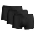 thumbnail image 1 of khonts,Men's 3 Pack Boxer Briefs Breathable Comfortable Underwear Low Rise Stretch Underpants Black XL, 1 of 4