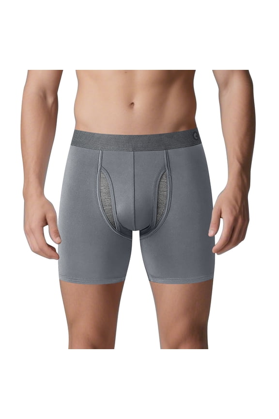 ,Men's Athletic Boxer Briefs Lightweight Compression Sport Shorts Breathable Running Workout Running Training Underpants Grey XL