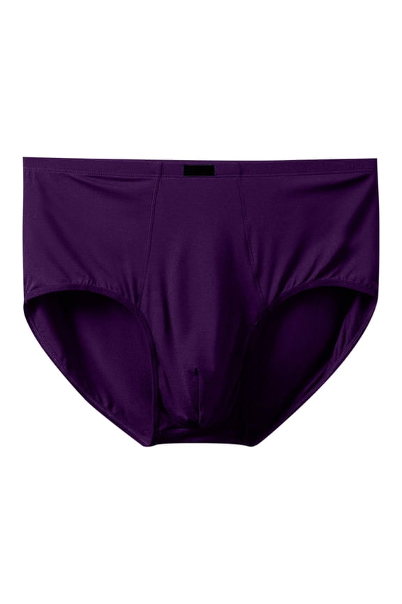 ,Men's Ball Pouch Briefs Oversized Sexy Jock Strap Enhancer Underwear Running Hammock Pouch Underpants Purple XL