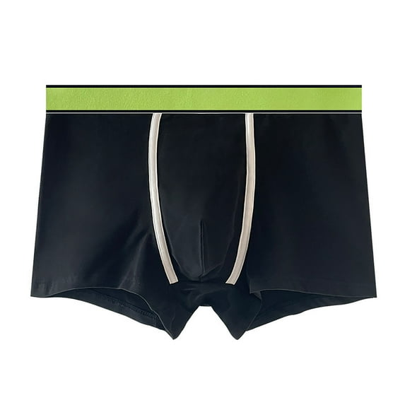 khonts,Men's Boxer Briefs Breathable Soft Moisture Wicking Underwear with Fly Underpants Mid Waist Comfort Crotch Solid Undies Black XL