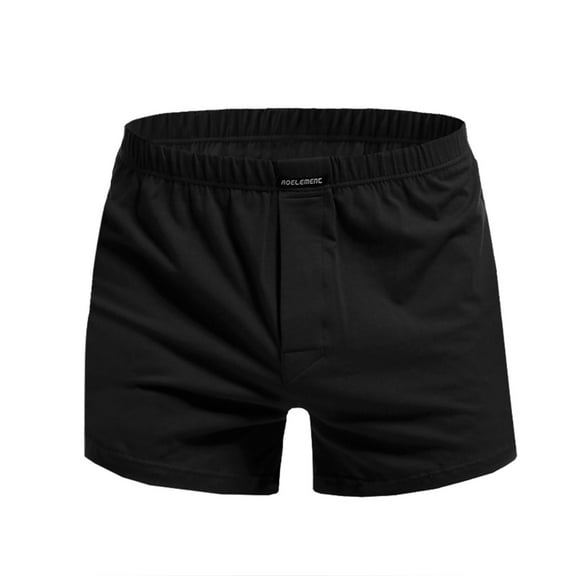 khonts,Men's Boxer Briefs Classic Relaxed Fit Underwear Stretch Moisture Wicking Underpants Black XL