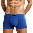 thumbnail image 1 of khonts,Men's Boxer Briefs Comfortable Breathable Underwear Mid Rise Underpants for Daily Wear Versatile Design for All Seasons Blue XL, 1 of 4