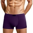 thumbnail image 1 of khonts,Men's Boxer Briefs Comfortable Breathable Underwear Mid Rise Underpants for Daily Wear Versatile Design for All Seasons Purple XXXL, 1 of 4