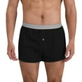 thumbnail image 1 of khonts,Men's Boxers Briefs Comfortable Soft Underpants Breathable Boxers Shorts Button Underwear Black XXXL, 1 of 4