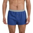 thumbnail image 1 of khonts,Men's Boxers Briefs Comfortable Soft Underpants Breathable Boxers Shorts Button Underwear Blue XXXL, 1 of 4