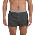 thumbnail image 1 of khonts,Men's Boxers Briefs Comfortable Soft Underpants Breathable Boxers Shorts Button Underwear Grey XXXL, 1 of 4