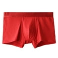 thumbnail image 1 of khonts,Men's Breathable Boxer Briefs Cotton Enhancing Underwear Comfortable Athletic Stretch Shapewear Ultra Soft Underpants Red L, 1 of 3
