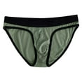 thumbnail image 1 of khonts,Men's Briefs Low Waisted Breathable Underwear Simple Threaded Triangle Pants Comfortsoft Stretch Lounge Underpants Green M, 1 of 3