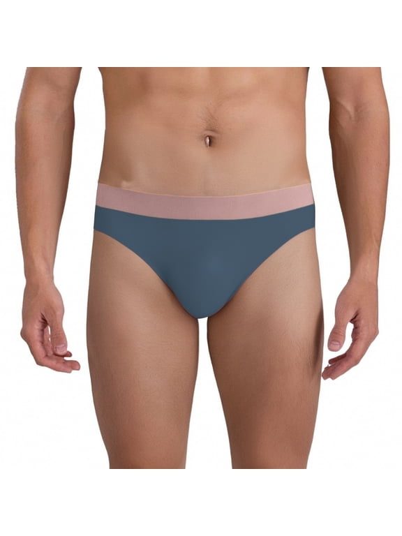 ,Men's Enhancing Jockstrap Briefs Athletic Supporter Big Ball Pouch Backless Underpants Blue L