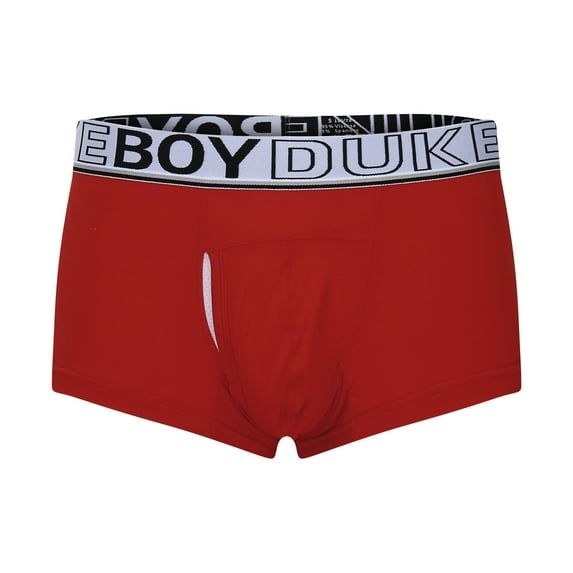 khonts,Men's Pouch Boxer Brief Letter Printed Side Slit Breathable Underwear Elastic Waistband Soft Underpants Red M