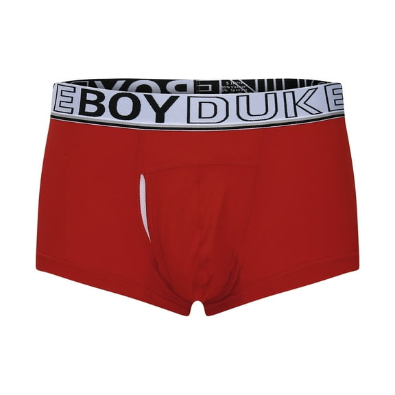 khonts,Men's Pouch Boxer Brief Letter Printed Side Slit Breathable Underwear Elastic Waistband Soft Underpants Red XL