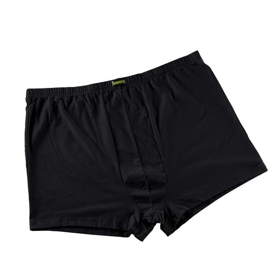 khonts,Men's Cotton Boxer Briefs Breathable Stretch Underwear Moisture Wicking Comfort Soft Boxers Underpants Black XXL