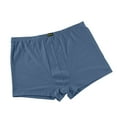 thumbnail image 1 of khonts,Men's Cotton Boxer Briefs Breathable Stretch Underwear Moisture Wicking Comfort Soft Boxers Underpants Blue 6XL, 1 of 2