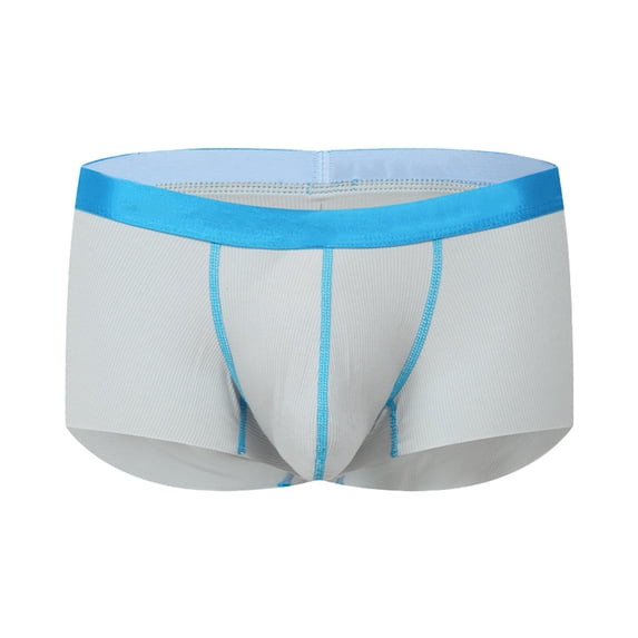 khonts,Men's Fashion Color Blocking Breathable Cotton Boxer Briefs - Stretch Comfortable Ultra-Soft Underwear Shorts GY1 L
