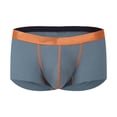 thumbnail image 1 of khonts.Men's Fashion Color Blocking Breathable Cotton Boxer Briefs - Stretch Comfortable Ultra-Soft Underwear Shorts GY2 S, 1 of 2