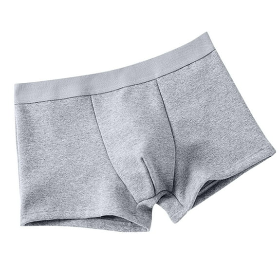 khonts,Men's Fleece Lined Boxer Briefs Thermal Underwear Comfortsoft Breathable Underpants with Built-In Pouch Grey XXXXL