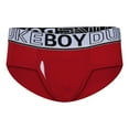 thumbnail image 1 of khonts,Men's Letter Printed Briefs Breathable Underwear Comfortable Soft Pouch Underpants Red XL, 1 of 6