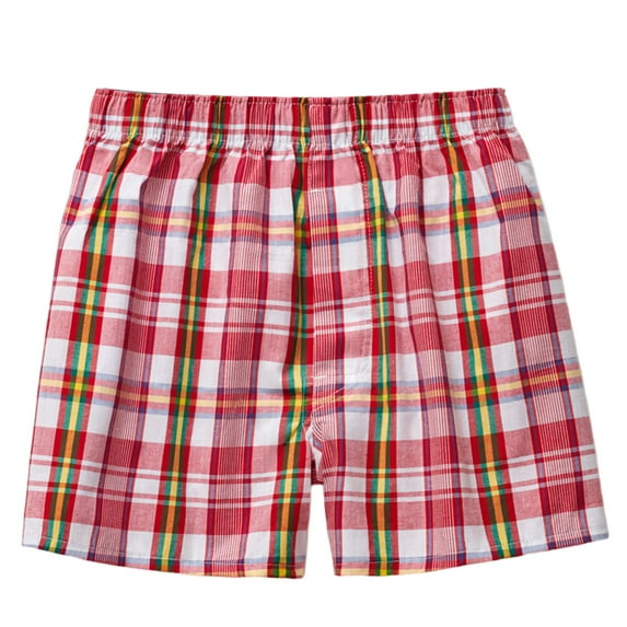 khonts,Men's Loose Fit Boxer Briefs Underwear Breathable Sleep Shorts Daily Use Quality Fabric Comfortable Underpants Red XL