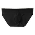 thumbnail image 1 of khonts,Men's Loose Fit Briefs Home Sleepwear Breathable Underwear Sports Soft Seamless Underpants Black XL, 1 of 2