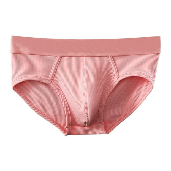 khonts,Men's Low Rise Underwear Briefs Multi Color Soft with Contour Pouch Pink M