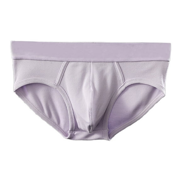 khonts,Men's Low Rise Underwear Briefs Multi Color Soft with Contour Pouch Purple L