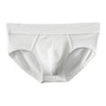thumbnail image 1 of khonts,Men's Low Rise Underwear Briefs Multi Color Soft with Contour Pouch White XL, 1 of 3