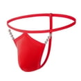thumbnail image 1 of khonts Men's Pearls Strappy G-String Thong Cut out Panties T-Back Thongs Jockstrap Underwear Red M, 1 of 6