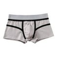 thumbnail image 1 of khonts,Men's Pouch Boxer Brief Jockstrap Enhancer Sports Supporters Underwear Cotton Athletic Soft Underpants Grey XXXL, 1 of 3