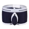 thumbnail image 1 of khonts,Men's Sexy Boxer Brief Low Rise Funny Underwear Back Underpants Blue S, 1 of 3