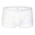 thumbnail image 1 of khonts,Men's Sexy Boxer Briefs See Through Underwear Sheer Mesh Low Rise Underpants White XL, 1 of 7