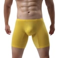 thumbnail image 1 of khonts,Men's Sexy Boxers Briefs Comfortable Stretch Underpants Compression Workout Underwear Yellow XL, 1 of 4
