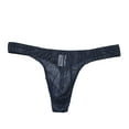 thumbnail image 1 of khonts,Men's Sexy Elastic Low Waist Thong Classic Slim Fit Briefs Comfortable Everyday Breathable Underwear Black XL, 1 of 2