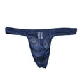 thumbnail image 1 of khonts,Men's Sexy Elastic Low Waist Thong Classic Slim Fit Briefs Comfortable Everyday Breathable Underwear Blue L, 1 of 3