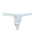 thumbnail image 1 of khonts,Men's Sexy Elastic Low Waist Thong Classic Slim Fit Briefs Comfortable Everyday Breathable Underwear White XL, 1 of 2