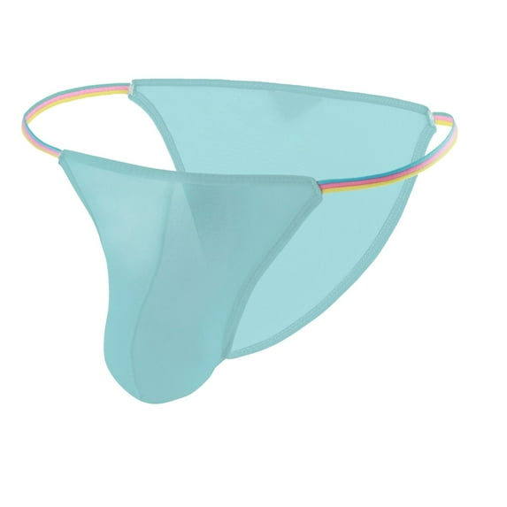 khonts,Men's Sexy Elastic Low Waist Underwear Classic Slim Fit Briefs Comfortable Everyday Breathable Blue L