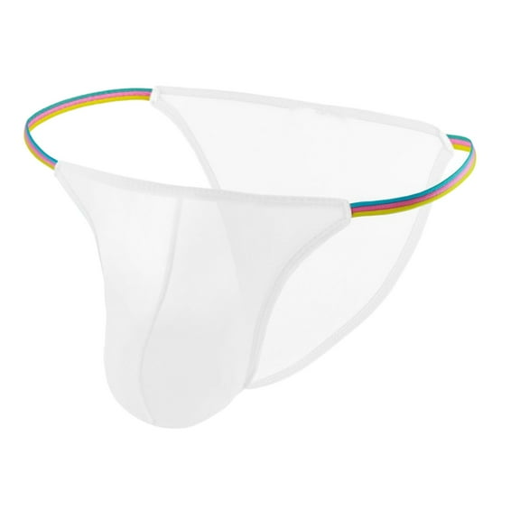 khonts,Men's Sexy Elastic Low Waist Underwear Classic Slim Fit Briefs Comfortable Everyday Breathable White XL