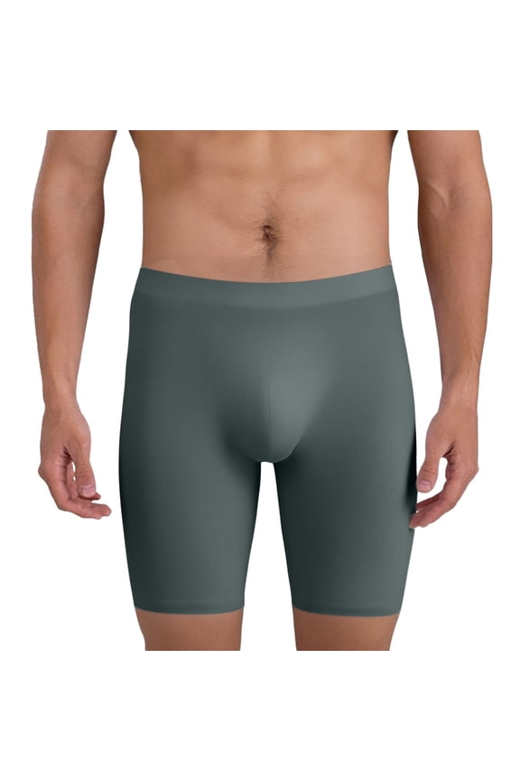 ,Men's Sexy Underwear Comfort Fit Extended Coverage Compression Boxer Briefs for Men Workout Underwear for Every Day Grey XXL