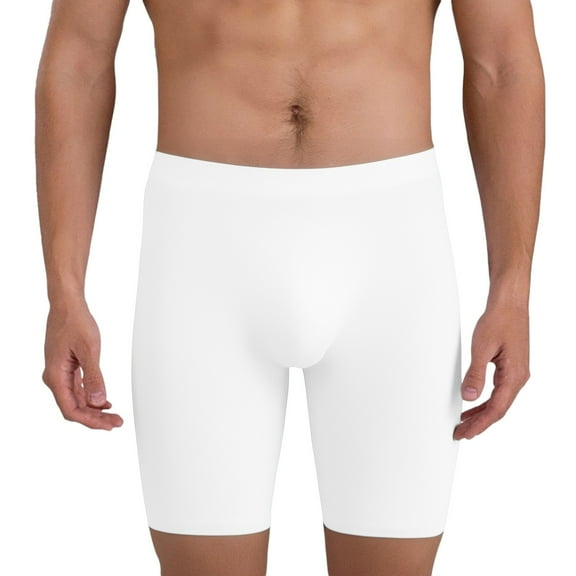 khonts,Men's Sexy Underwear Comfort Fit Extended Coverage Compression Boxer Briefs for Men Workout Underwear for Every Day White XXL