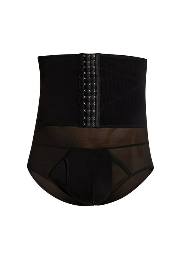 ,Men's Shapewear Underwear Compression Shorts Slimming Body Leg Boxer Briefs Black XL