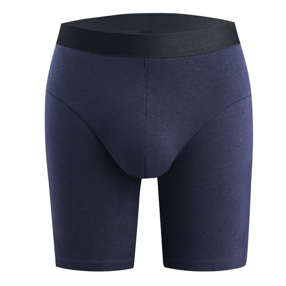 khonts,Men's Sports Long Boxer Briefs Pad Lifting Underwear Shaping Workout Underpants Blue XXXL