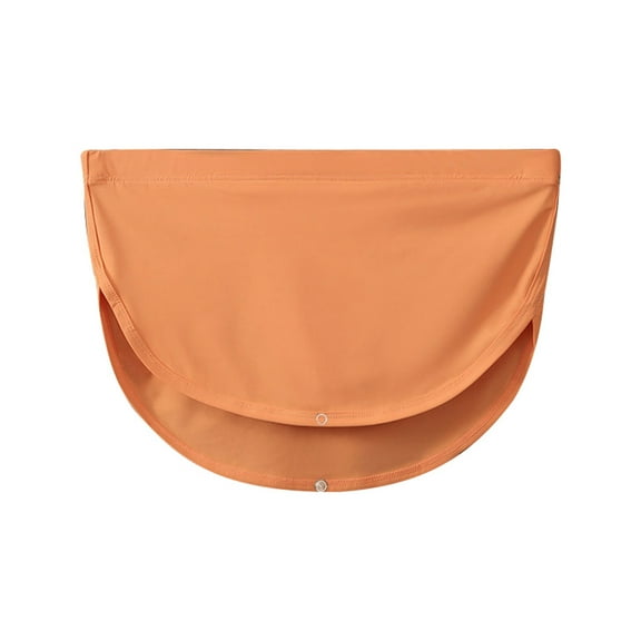 khonts,Men's Ultra-Thin Ice Silk Boxer Briefs Underwear Split Side Loincloth Thongs Breathable Bulge Pouch Low Rise Panties Orange XL