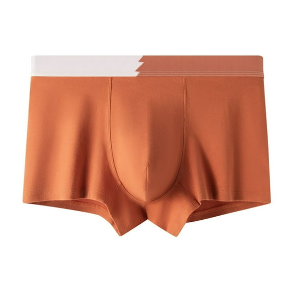 khonts,Men's Underwear Comfortable Breathable Boxer Briefs Running Tight Pants for Optimal Movement and Performance Orange XL