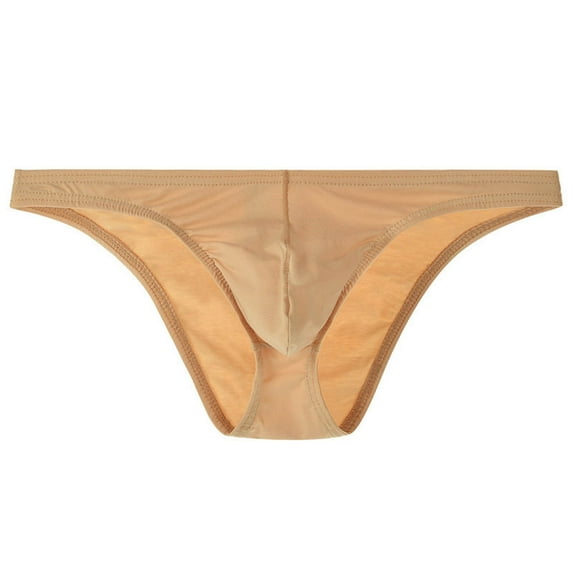 khonts,Men's Underwear Comfortable Low Rise Briefs for Daily Wear Home Lounge wear Soft Breathable Beige XXL