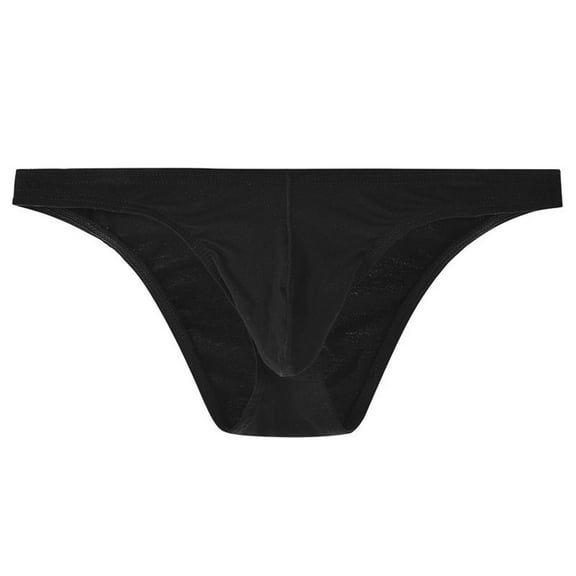khonts,Men's Underwear Comfortable Low Rise Briefs for Daily Wear Home Lounge wear Soft Breathable Black M