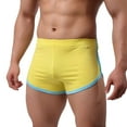 thumbnail image 1 of khonts,Men's Underwear High-End Shorts Fashion Casual Sexy Low Waist Menâs Pants for Comfort and Style Yellow XL, 1 of 5