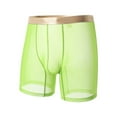 thumbnail image 1 of khonts,Men's Underwear Sexy Mesh Breathable Boxer Briefs Low Rise Cool Boxers Green XL, 1 of 3