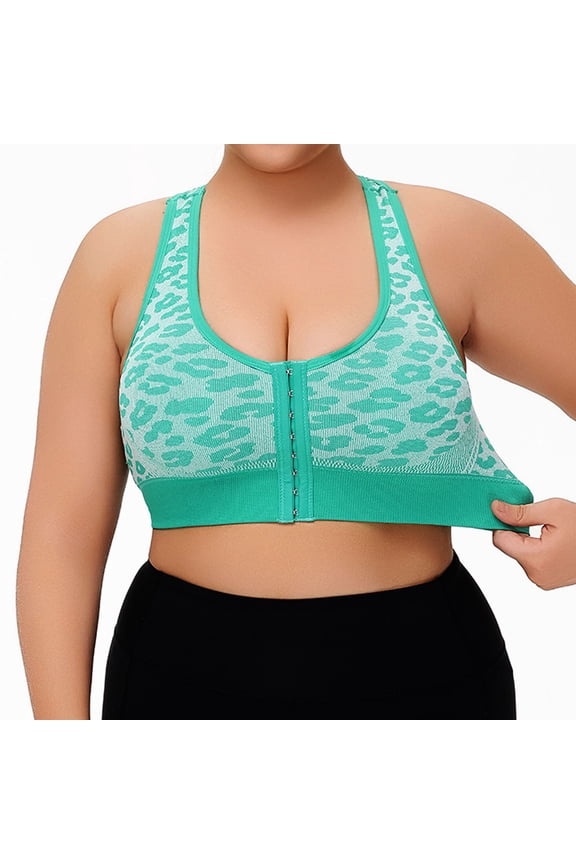 Plus Size Posture Correction Bras for Women Front Closure High Supportive Lifting Bra Mastectomy Compression Wireless Bralettes Light Green XXXXXXL